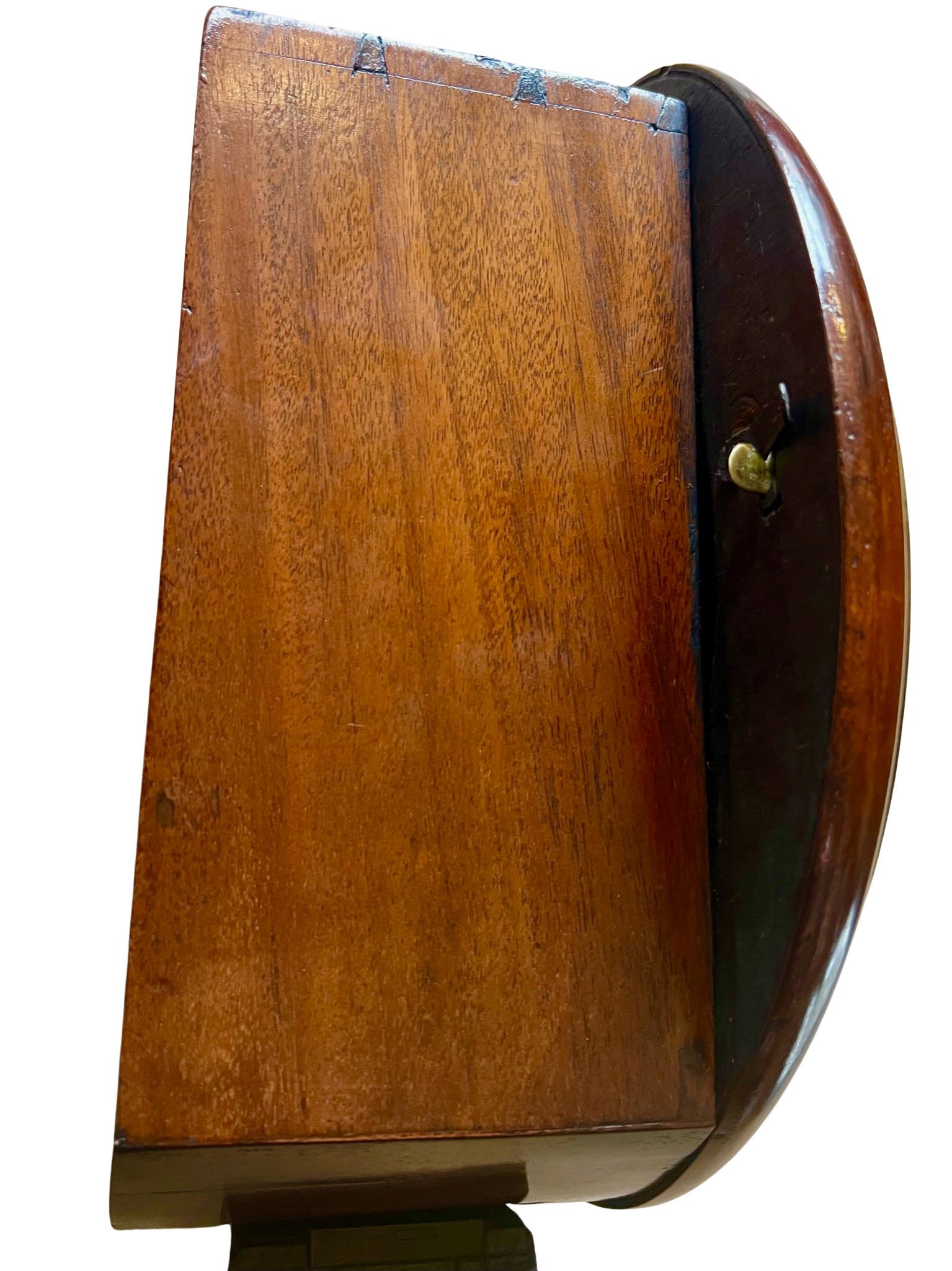 Late 19th Century Antique Mahogany and Brass Eight Day Single Fusee Timepiece Dial Clock