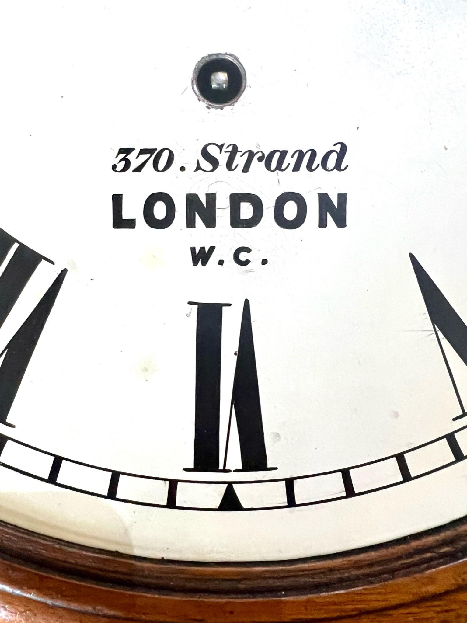 Antique Mahogany and Brass Eight Day Single Fusee Timepiece Dial Clock 1