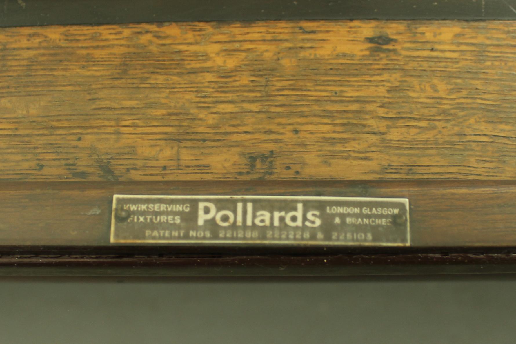 Antique Mahogany and Brass Shop Counter by Pollards, 1920s 3