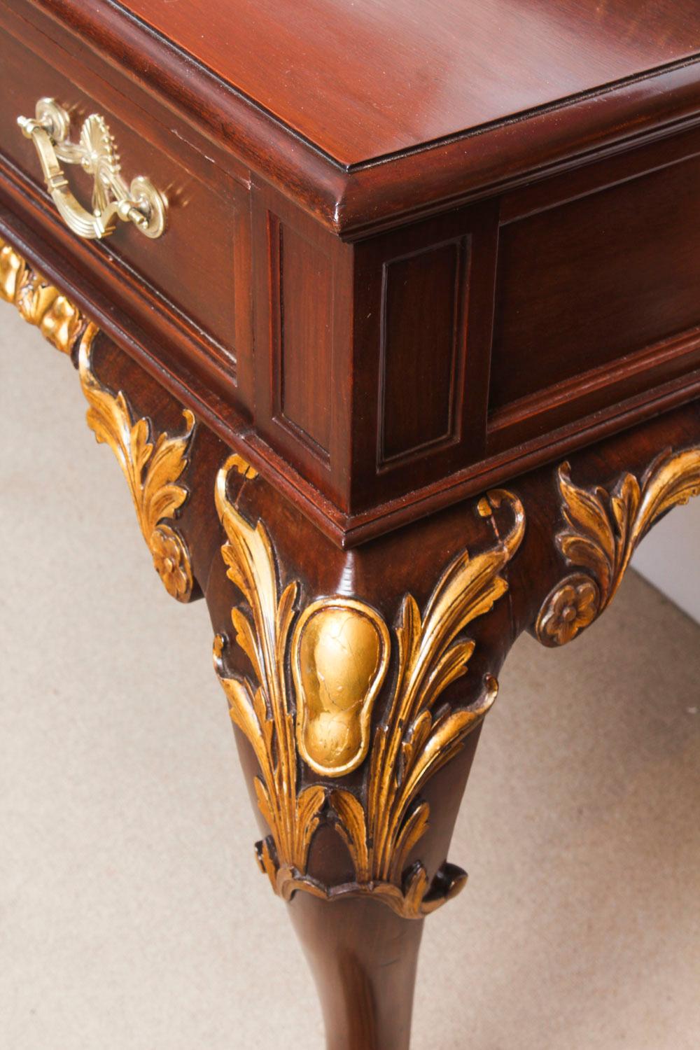 Antique Mahogany and Gilt Serving Table Sideboard, 19th Century 10