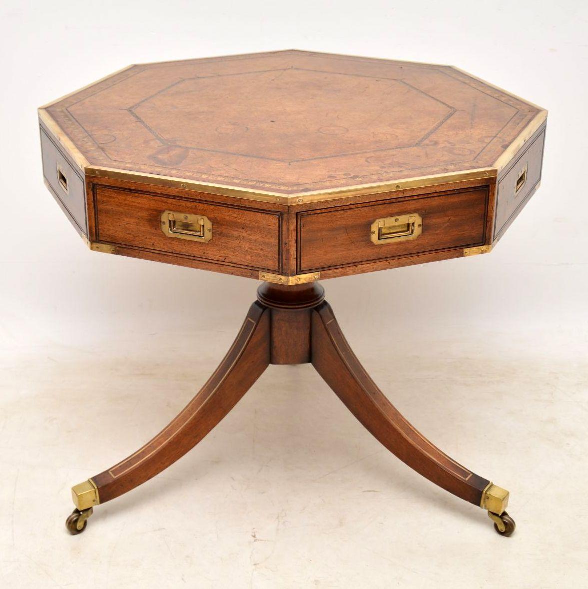 antique mahogany drum table