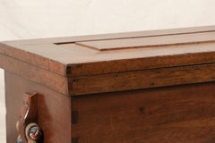 Antique Mahogany and Oak Trunk as Coffee Table