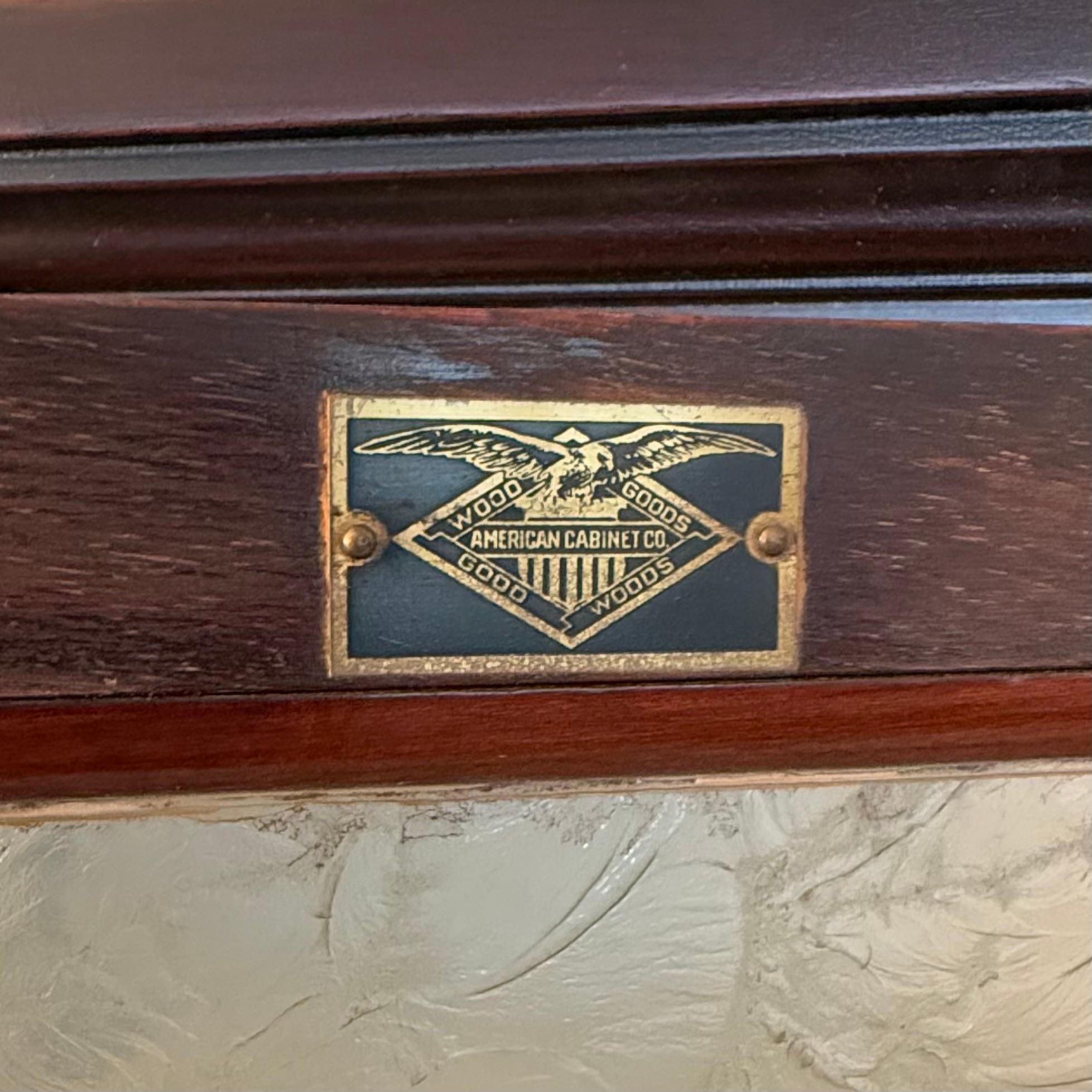 Antique Mahogany Apothecary Dentist Cabinet By The American Cabinet Company For Sale 7