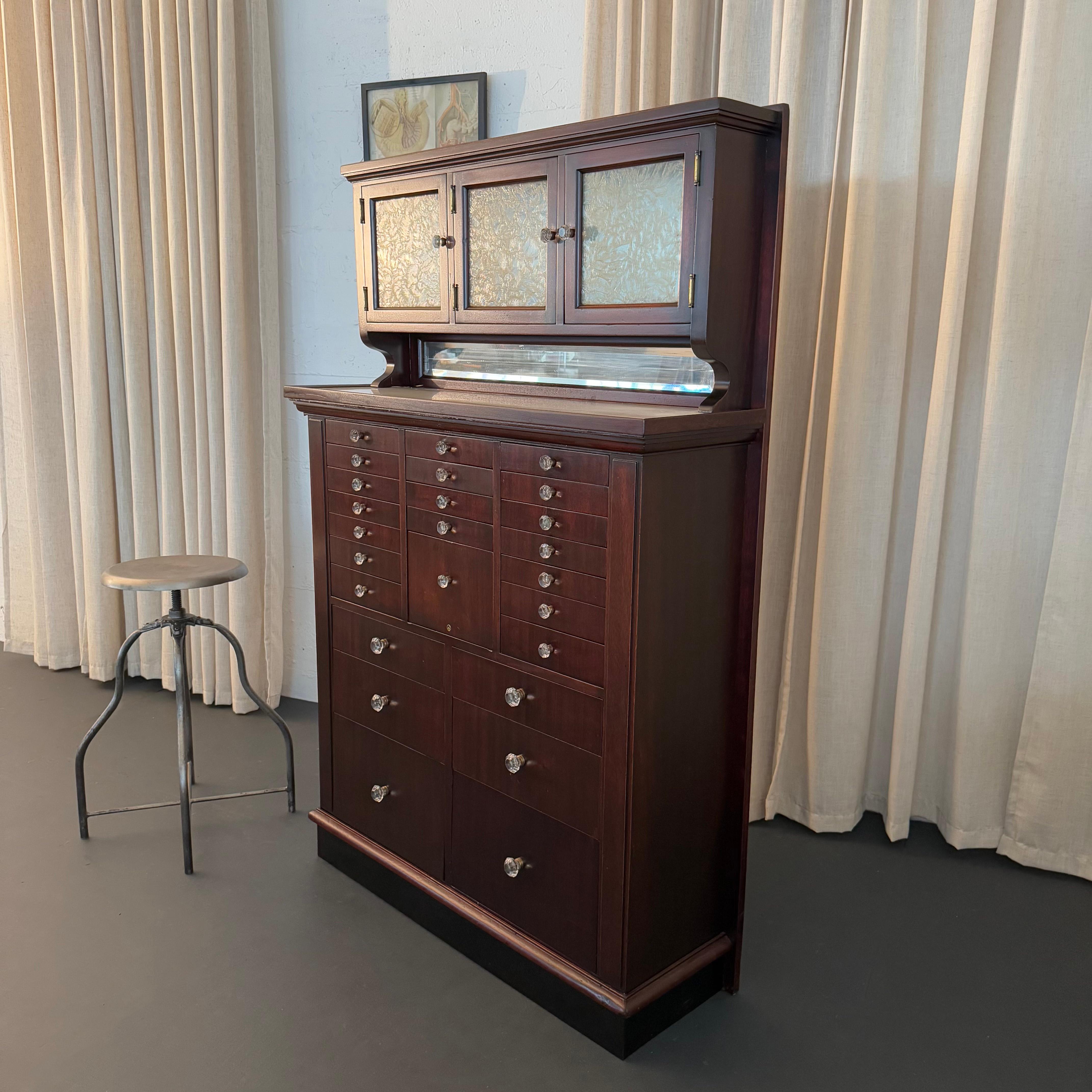 Antique Mahogany Apothecary Dentist Cabinet By The American Cabinet Company For Sale 2