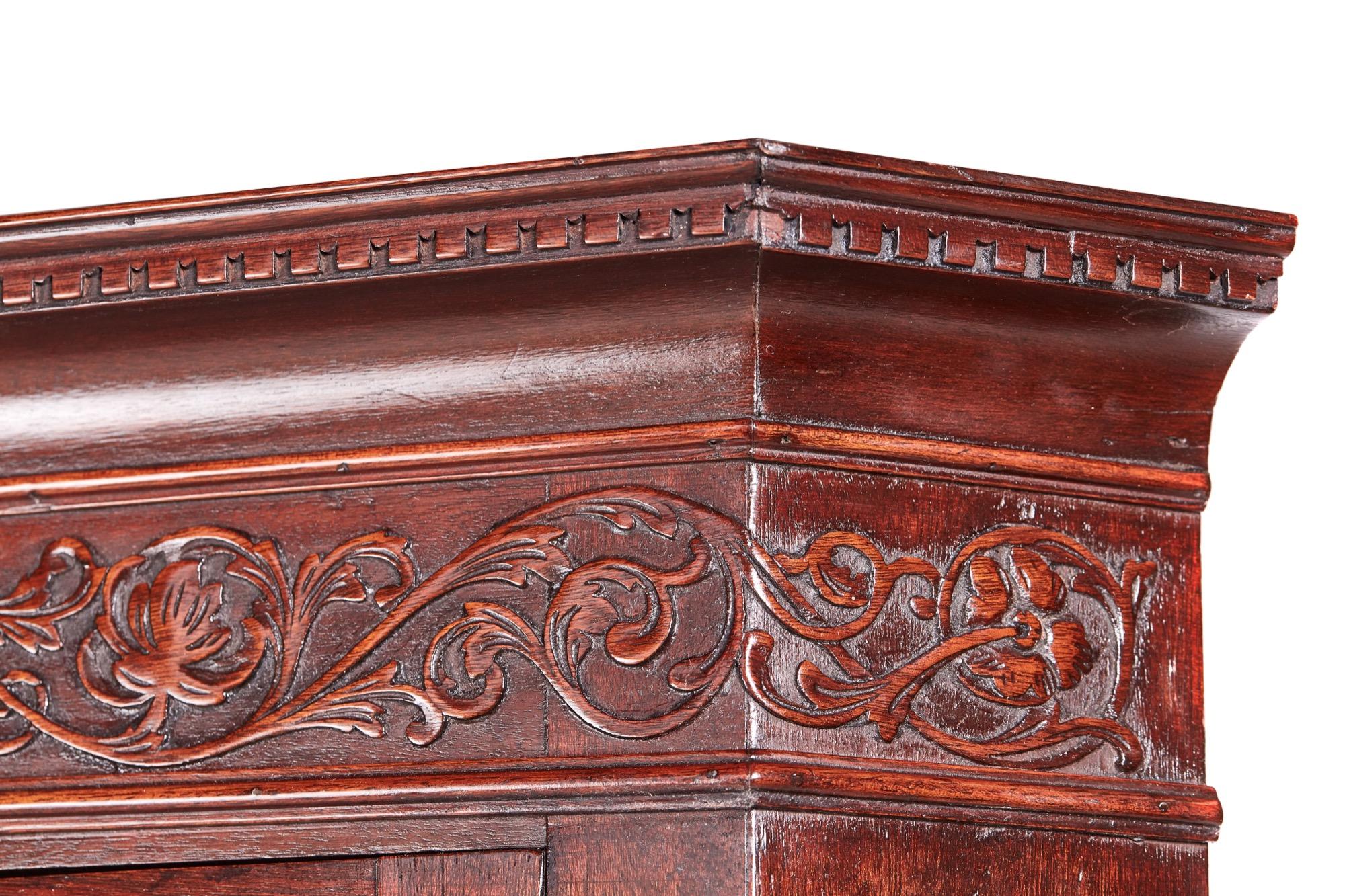 English Antique Mahogany Astragal Glazed Corner Cabinet