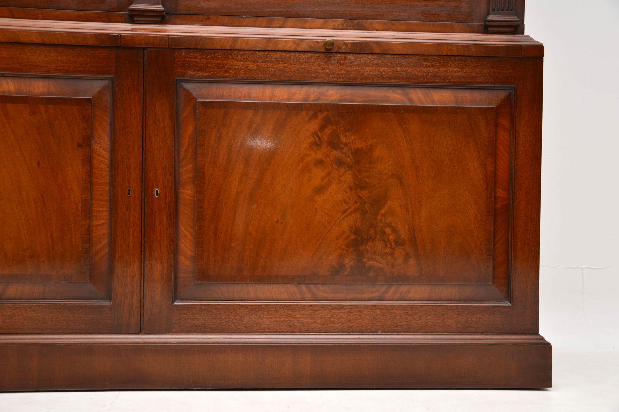 Antique Mahogany Astral Glazed Bookcase  4