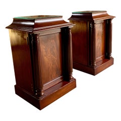Antique Mahogany Bedside Cabinets Nightstands Tables 19th Century Victorian