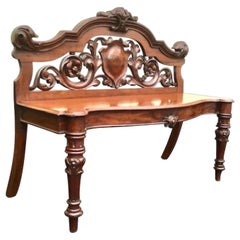 Antique Mahogany Bench / Window Seat