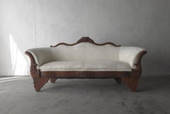 Antico divano Biedermeier in mogano