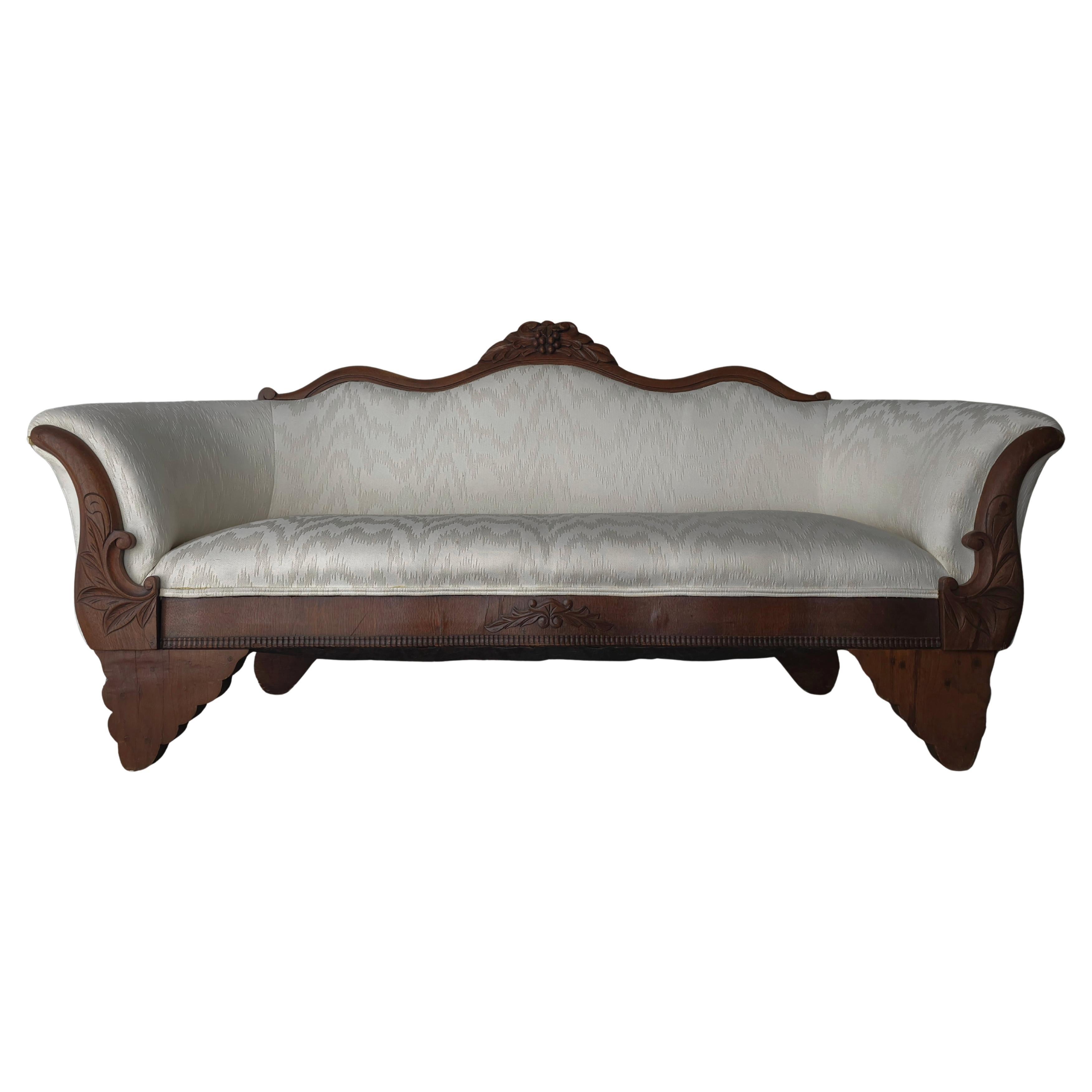 Antikes Biedermeier-Sofa aus Mahagoni
