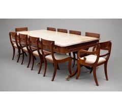 Antique Mahogany Boardroom Table & 10 Chairs