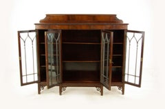 Antique Mahogany Bookcase, Breakfront, Scotland 1900, B1026 GREATLY REDUCED!!!