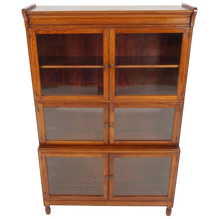 Antique Mahogany Bookcase, Lawyer Sectional Bookcase by Minty, 1920 For