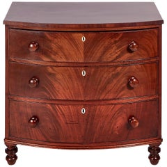 Antique Mahogany Bow Front Chest of Drawers