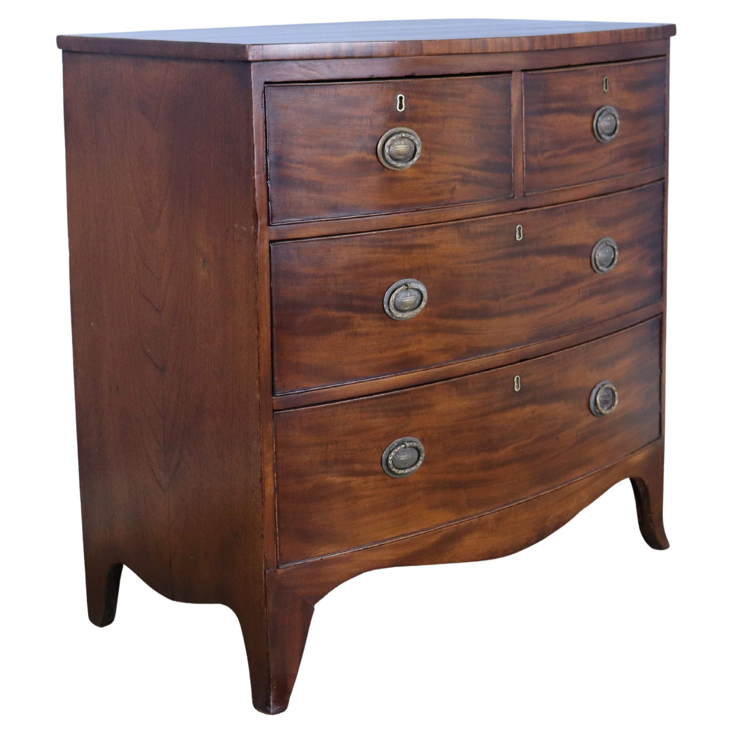 Antique Mahogany Bowfront Chest of Drawers