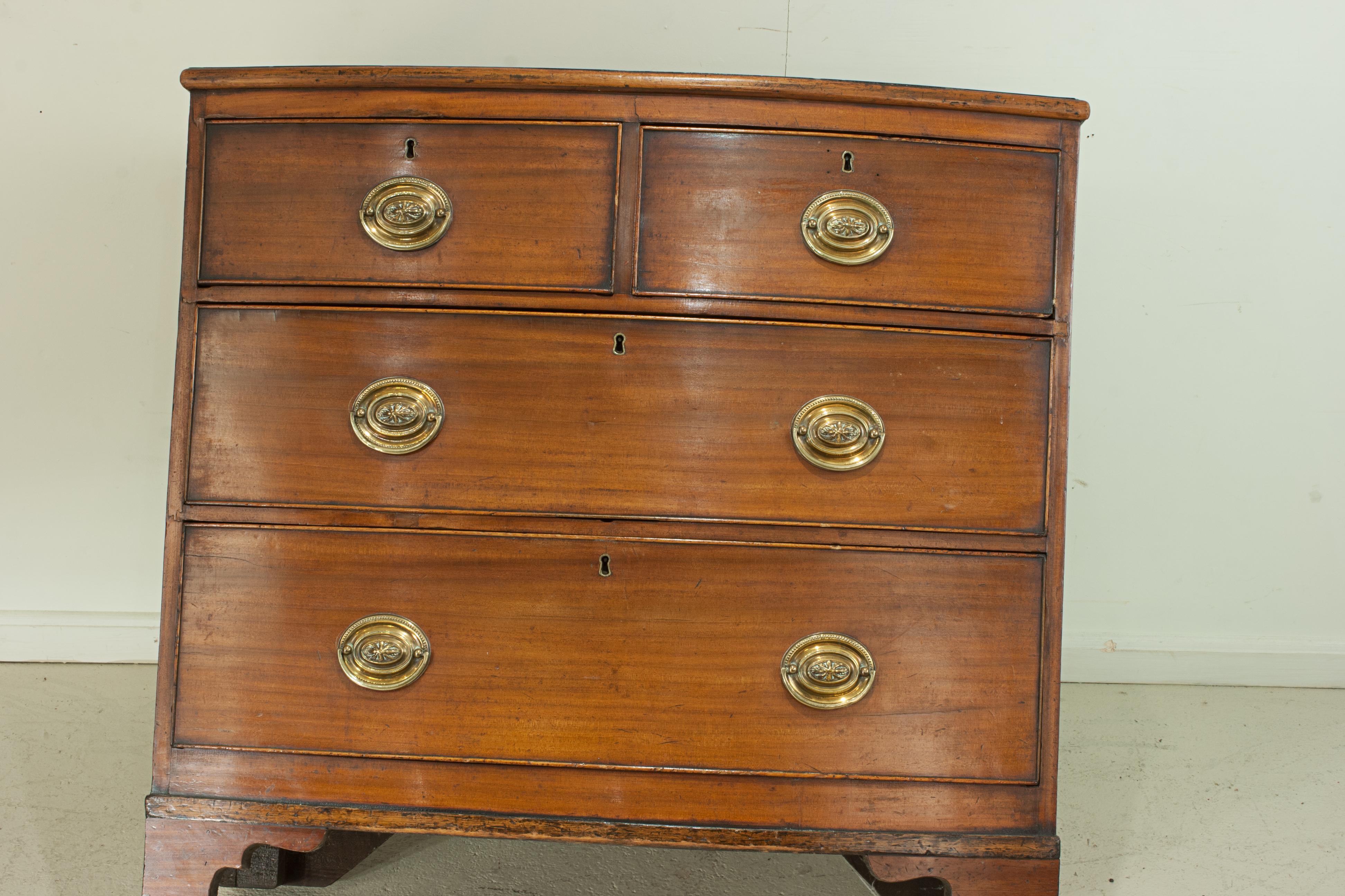 Antique Mahogany Bowfronted Chest of Drawers 1