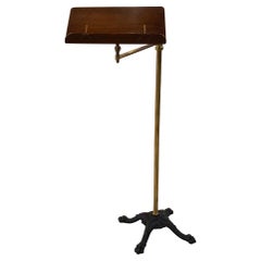 Antique Mahogany Brass and Iron Lectern Circa 1900
