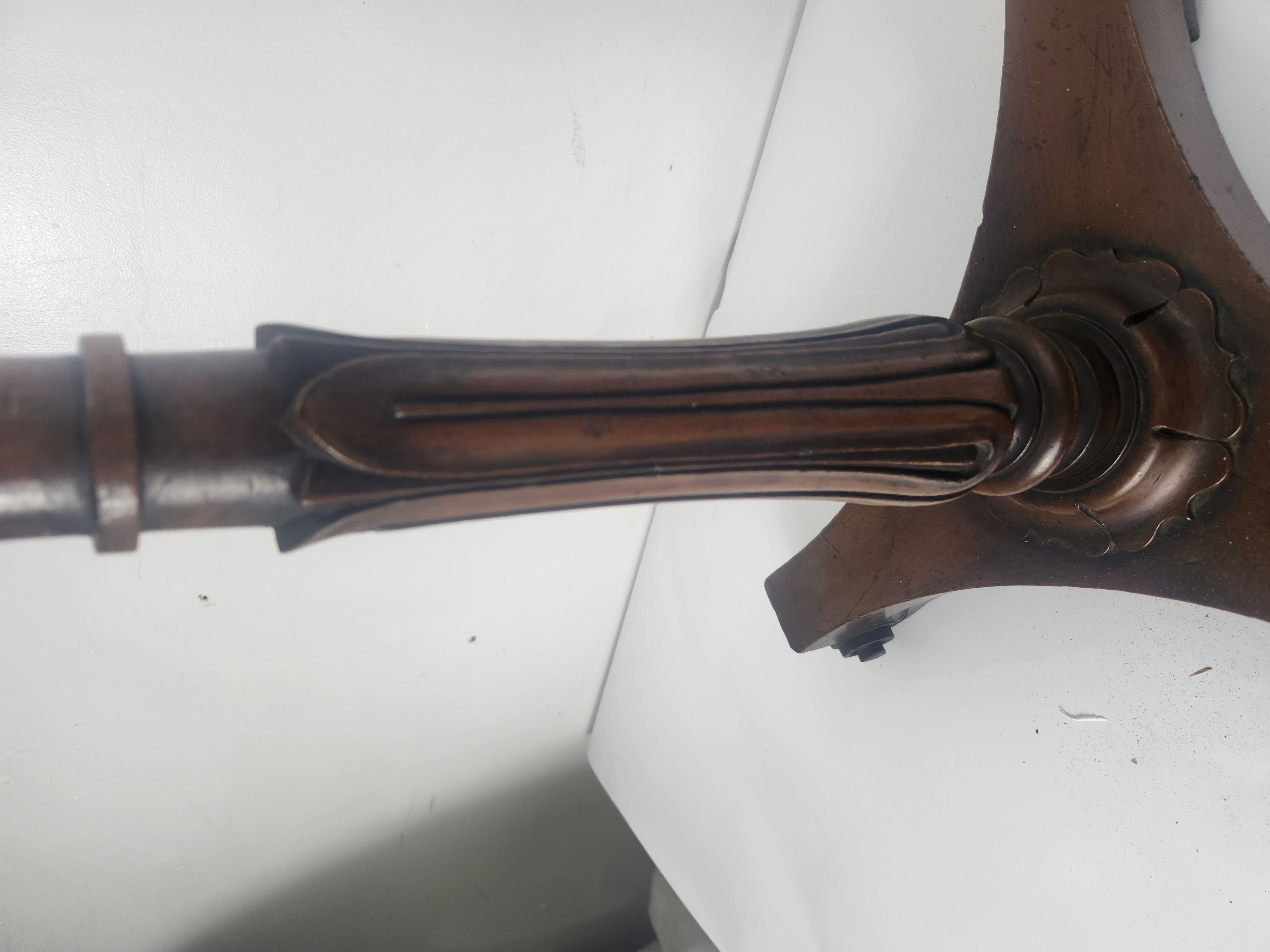 Antique Mahogany & Brass Double Music Stand C1910 For Sale 3