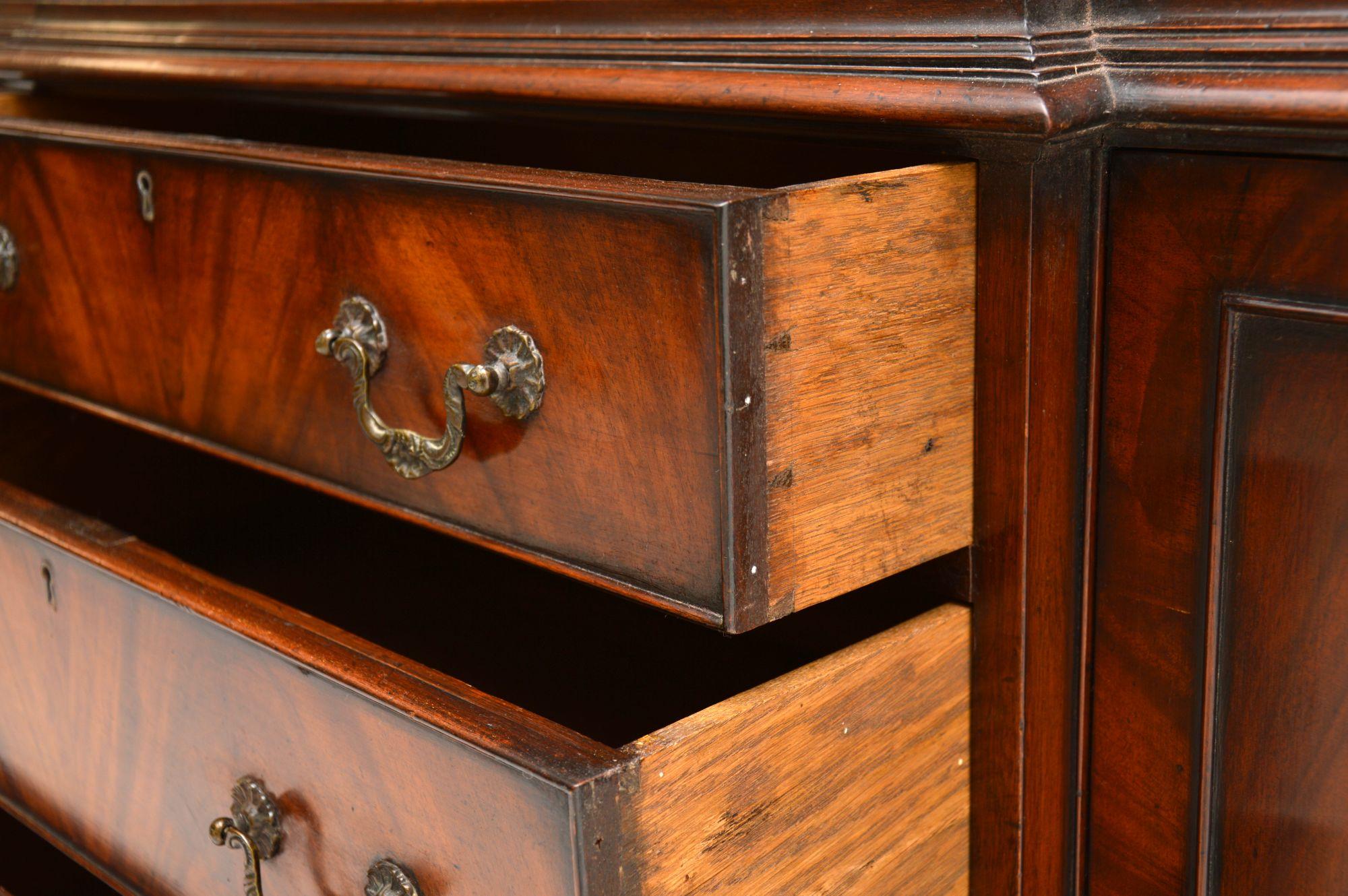 Antique Mahogany Breakfront Bookcase 3