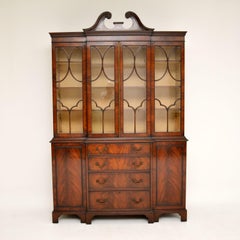 Antique Mahogany Breakfront Bookcase
