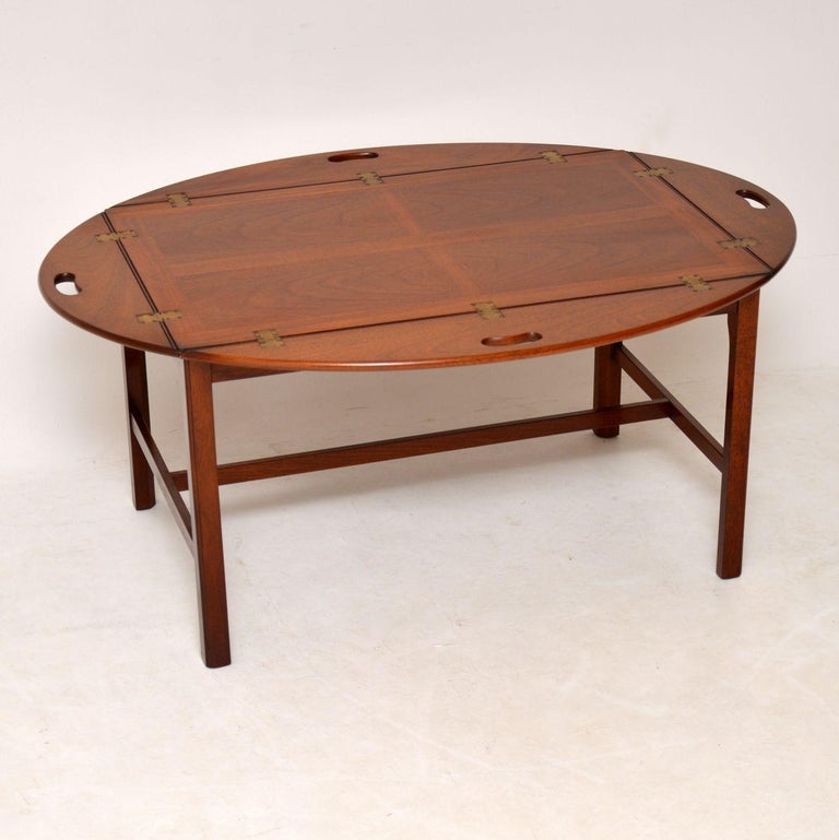 Antique Mahogany Butlers Tray Coffee Table For Sale at 1stDibs