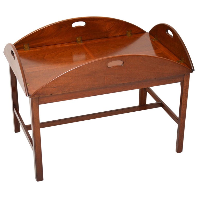 Antique Mahogany Butlers Tray Coffee Table For Sale at 1stDibs