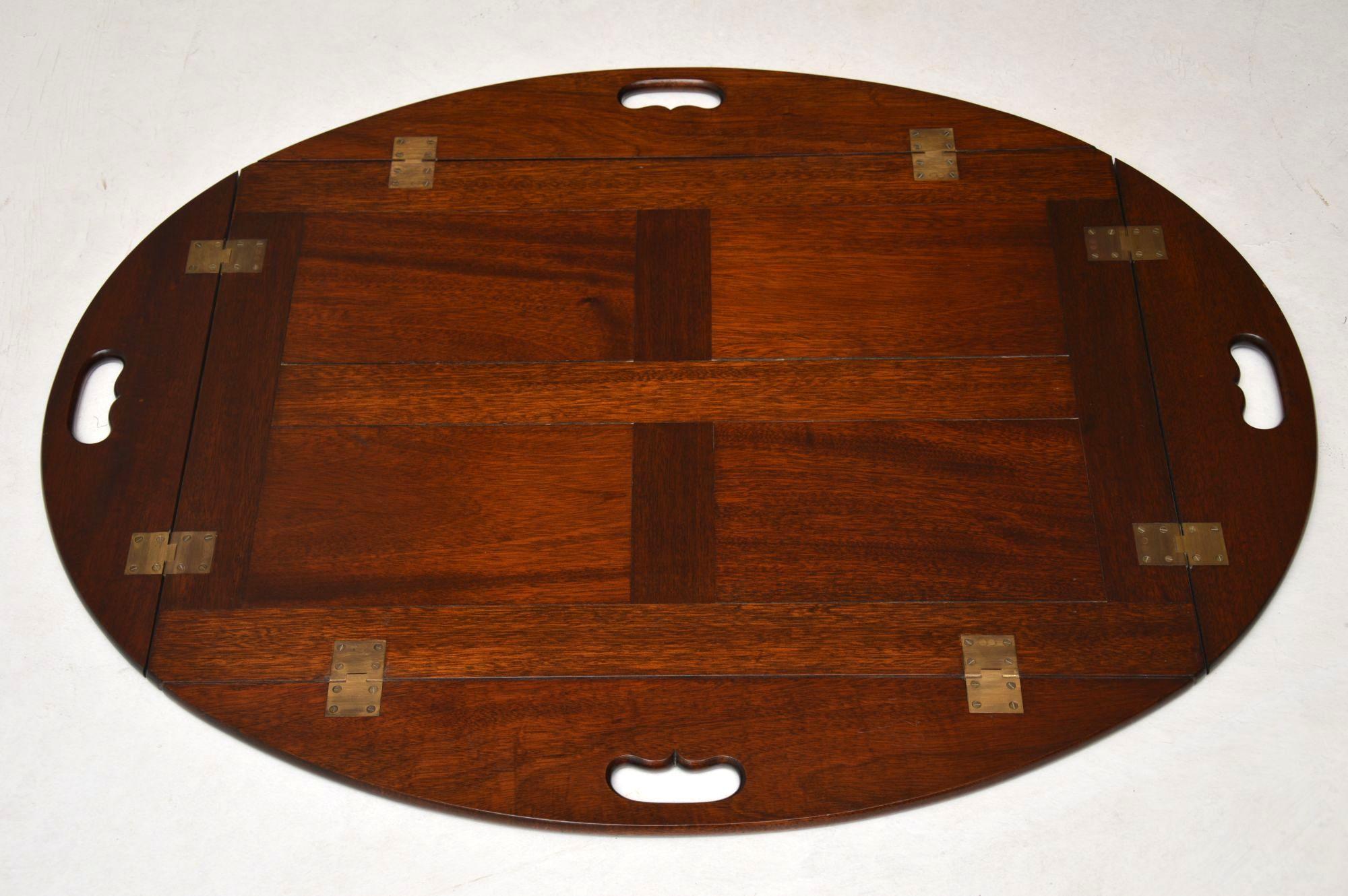 Early 20th Century Antique Mahogany Butlers Tray Serving Table