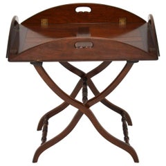 Antique Mahogany Butlers Tray Serving Table