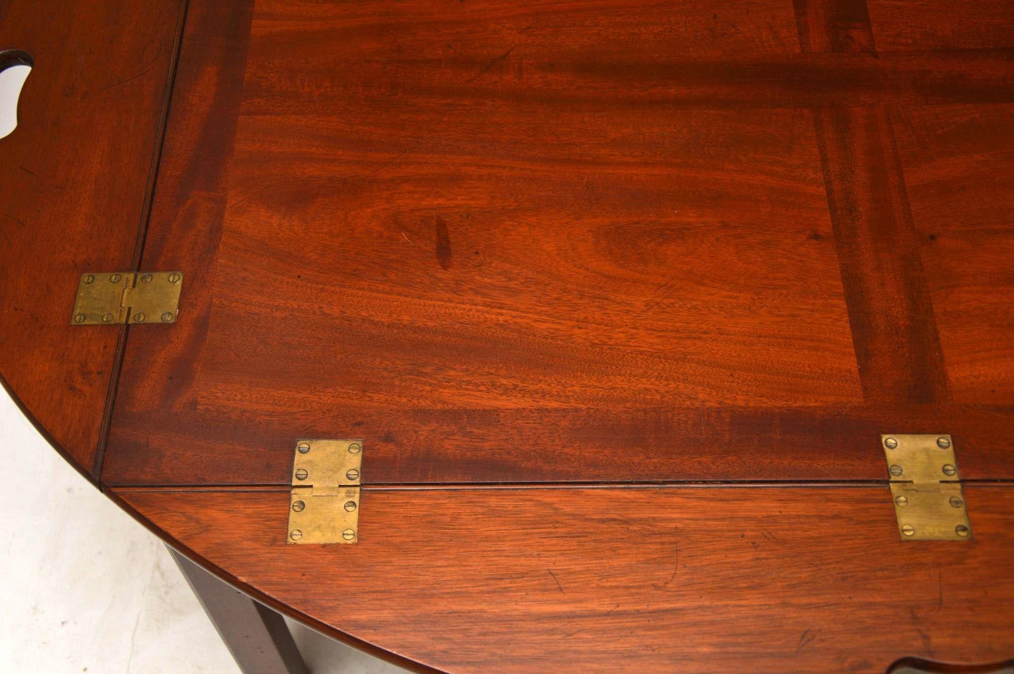 English Antique Mahogany Butlers Tray Top Coffee Table