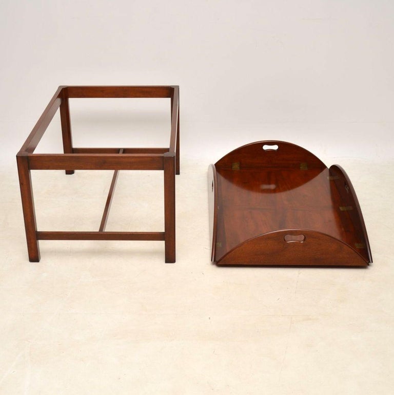 Antique Mahogany Butlers Tray Top Coffee Table at 1stDibs