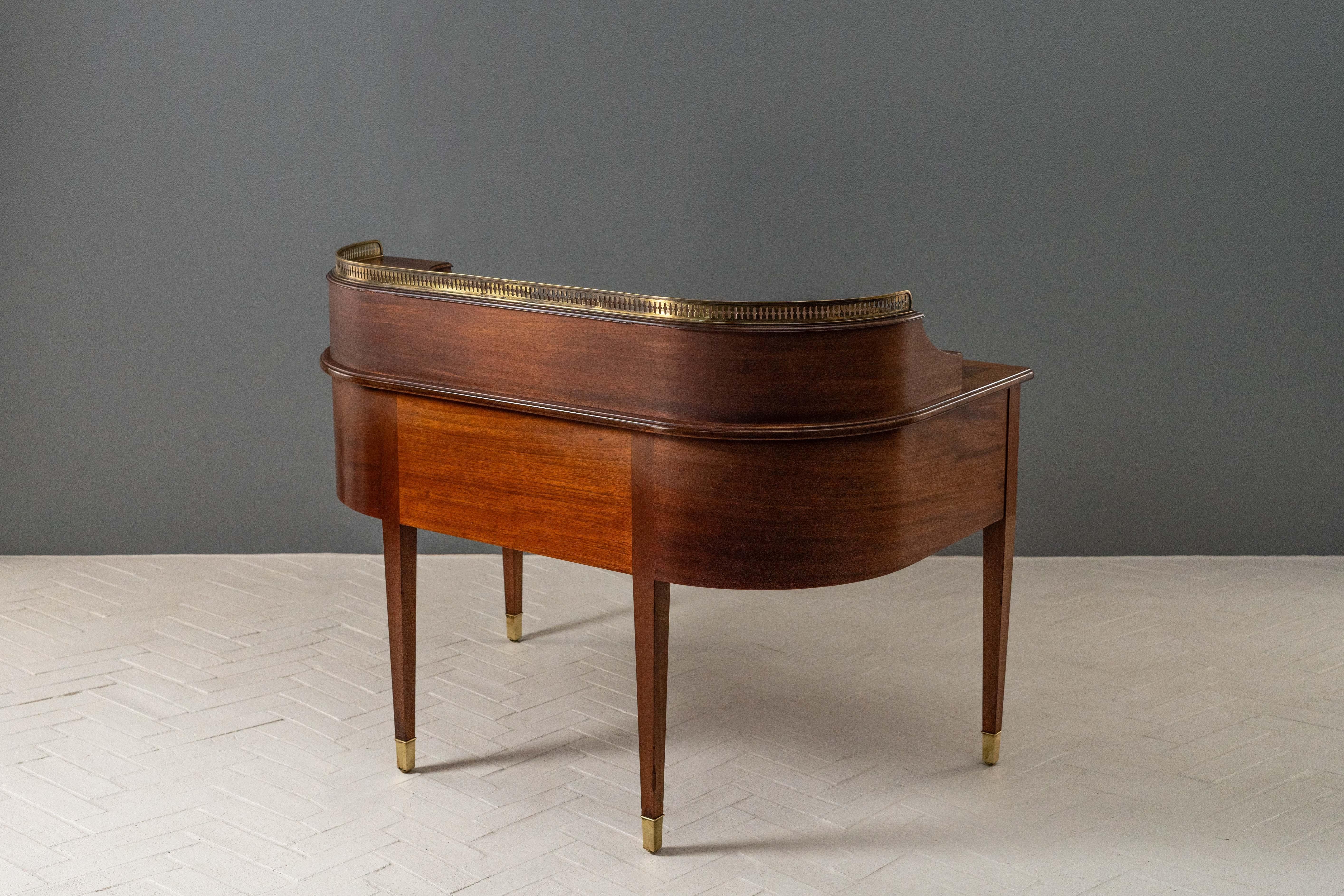 English Antique Mahogany Carlton House Desk