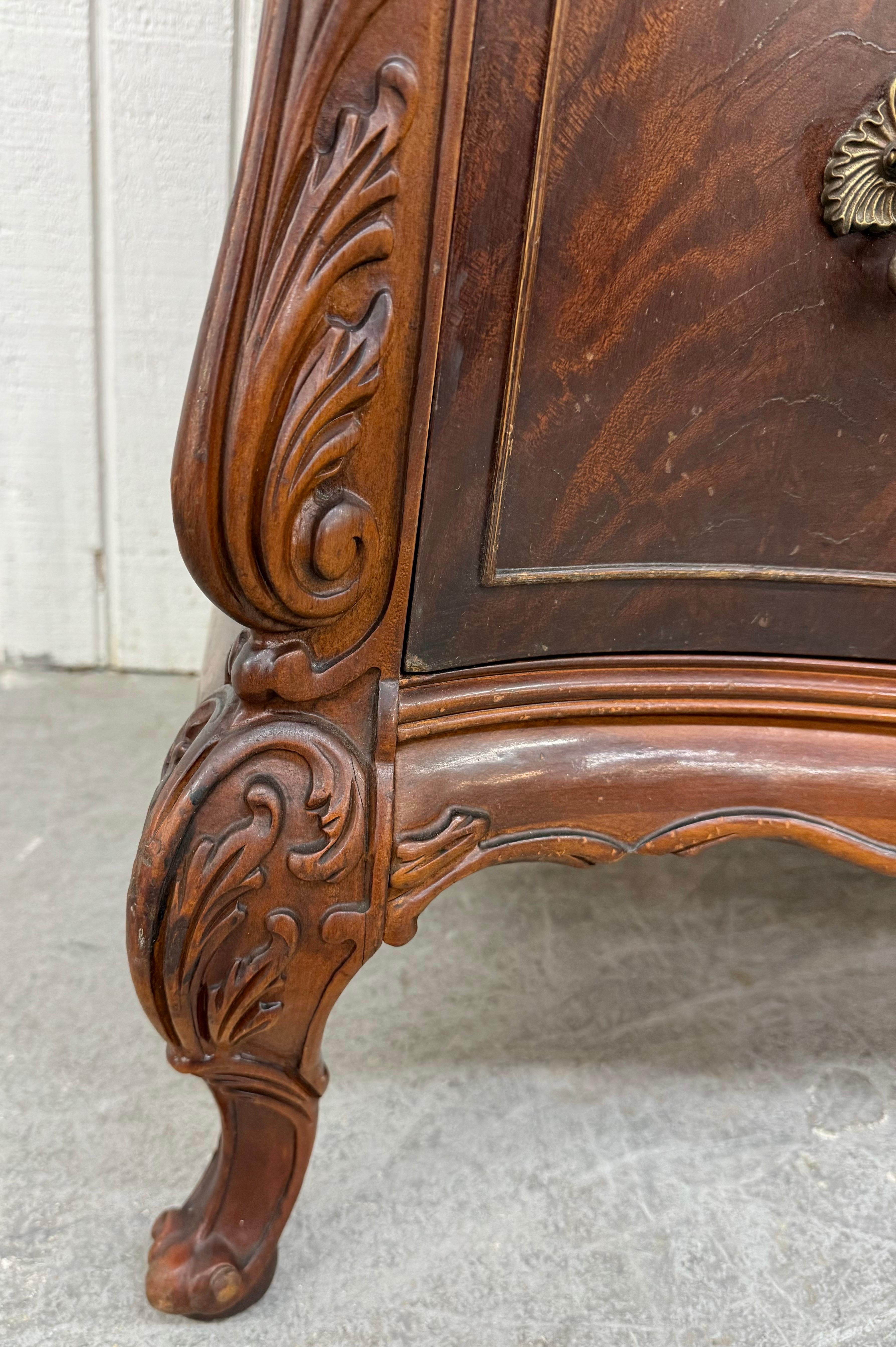 Antique Mahogany Carved Swan High Chest 2