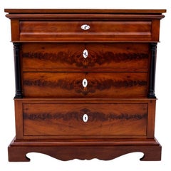Antique mahogany chest of drawers with drawers, Scandinavia, 2nd half of the 19t
