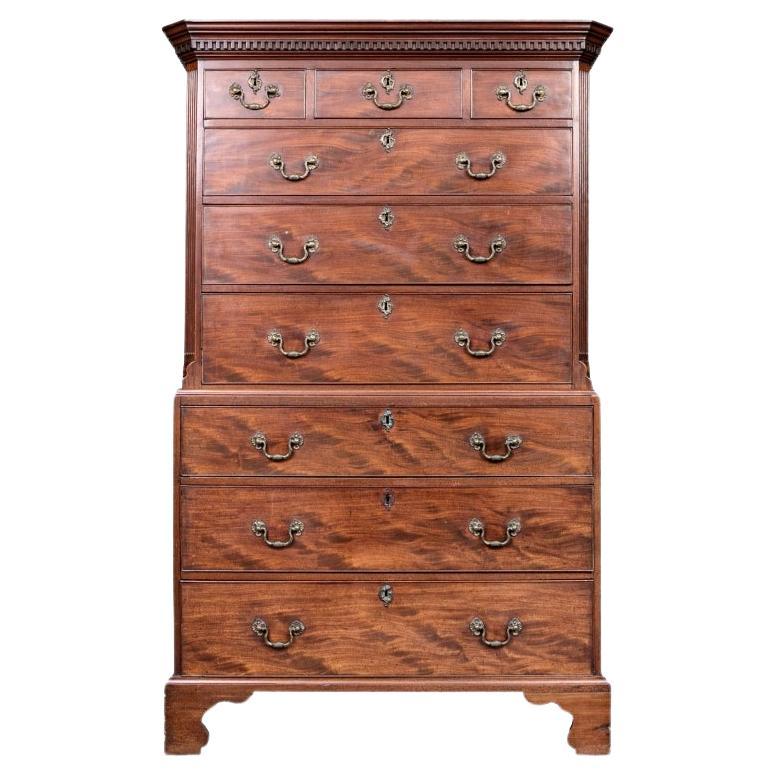 Antique Mahogany Chest On Chest