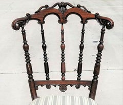 Antique Mahogany Chiavari Vanity Accent Chair