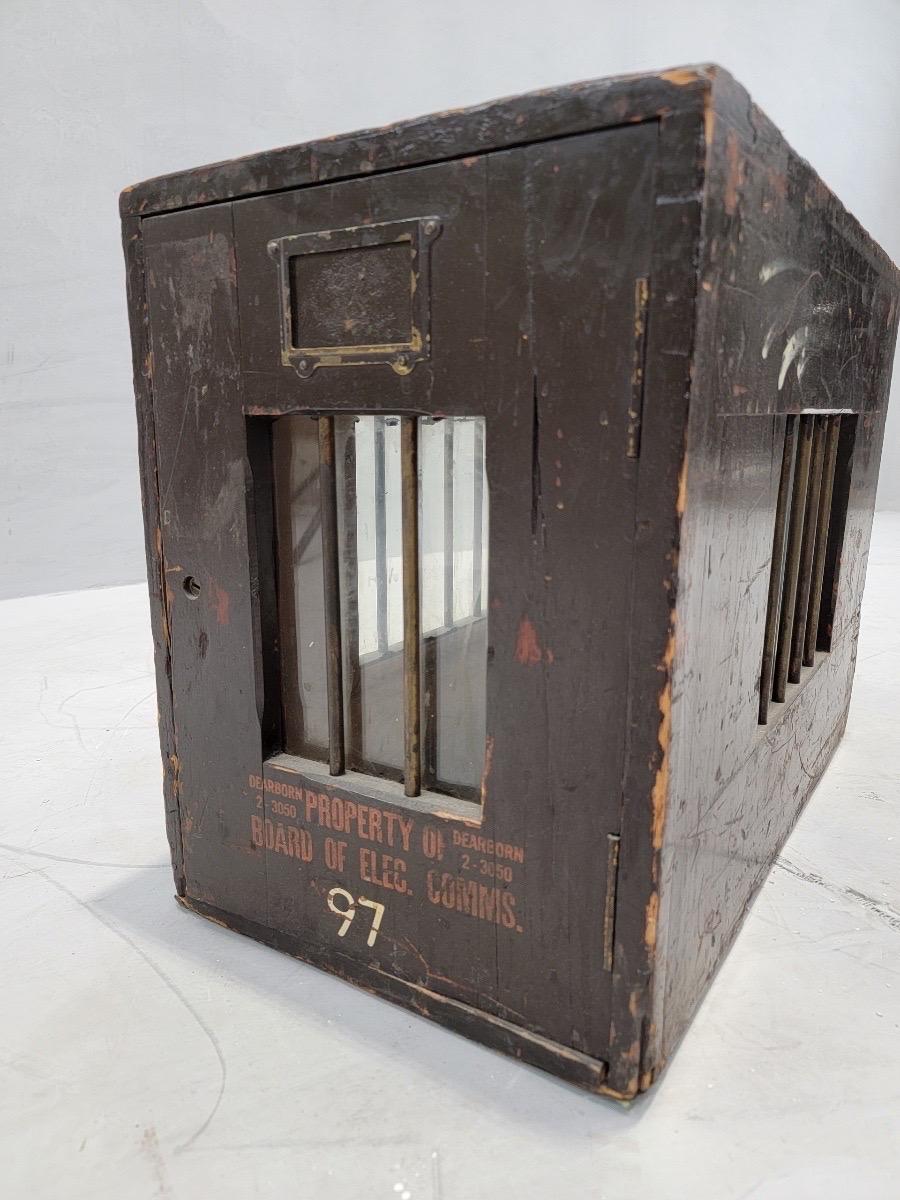 Other Antique Mahogany Chicago Board of Election Commission Voting Box