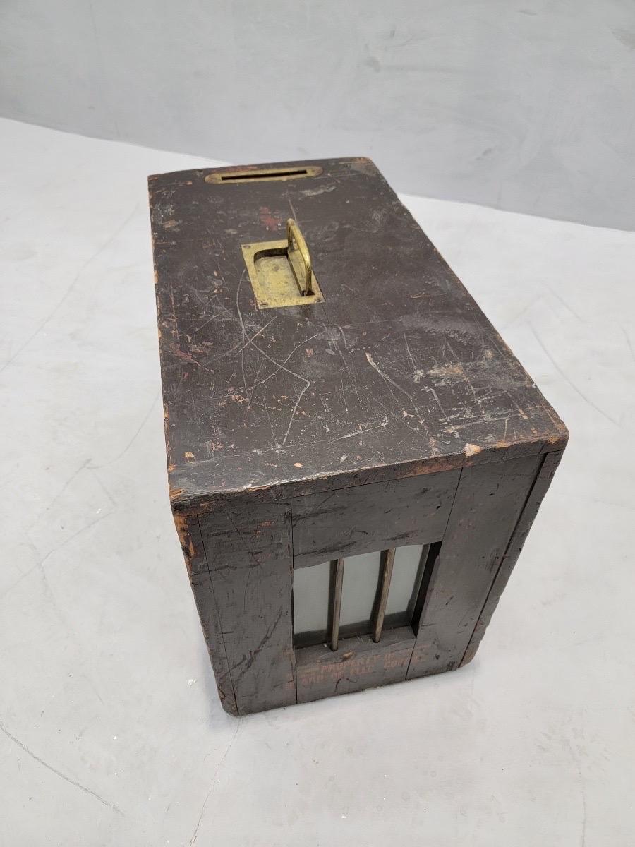 American Antique Mahogany Chicago Board of Election Commission Voting Box