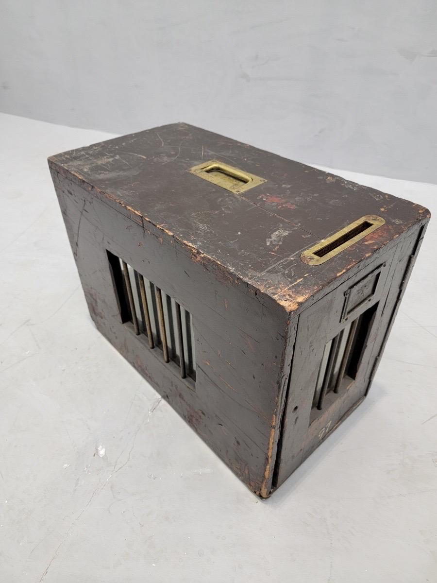 Early 20th Century Antique Mahogany Chicago Board of Election Commission Voting Box