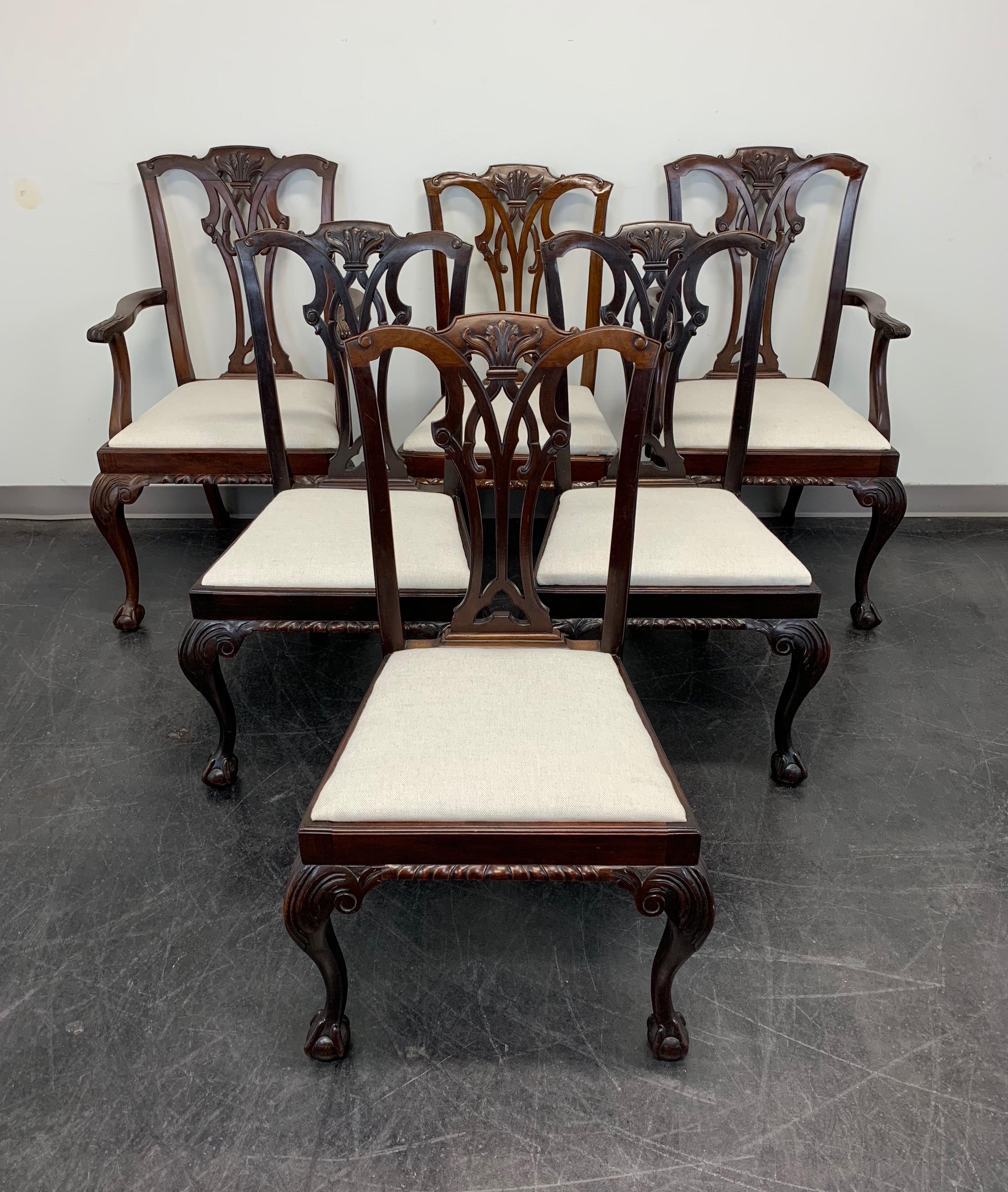 Antique Mahogany Chippendale Ball Claw Dining Chairs by Pratt Bros - Set of 6 9