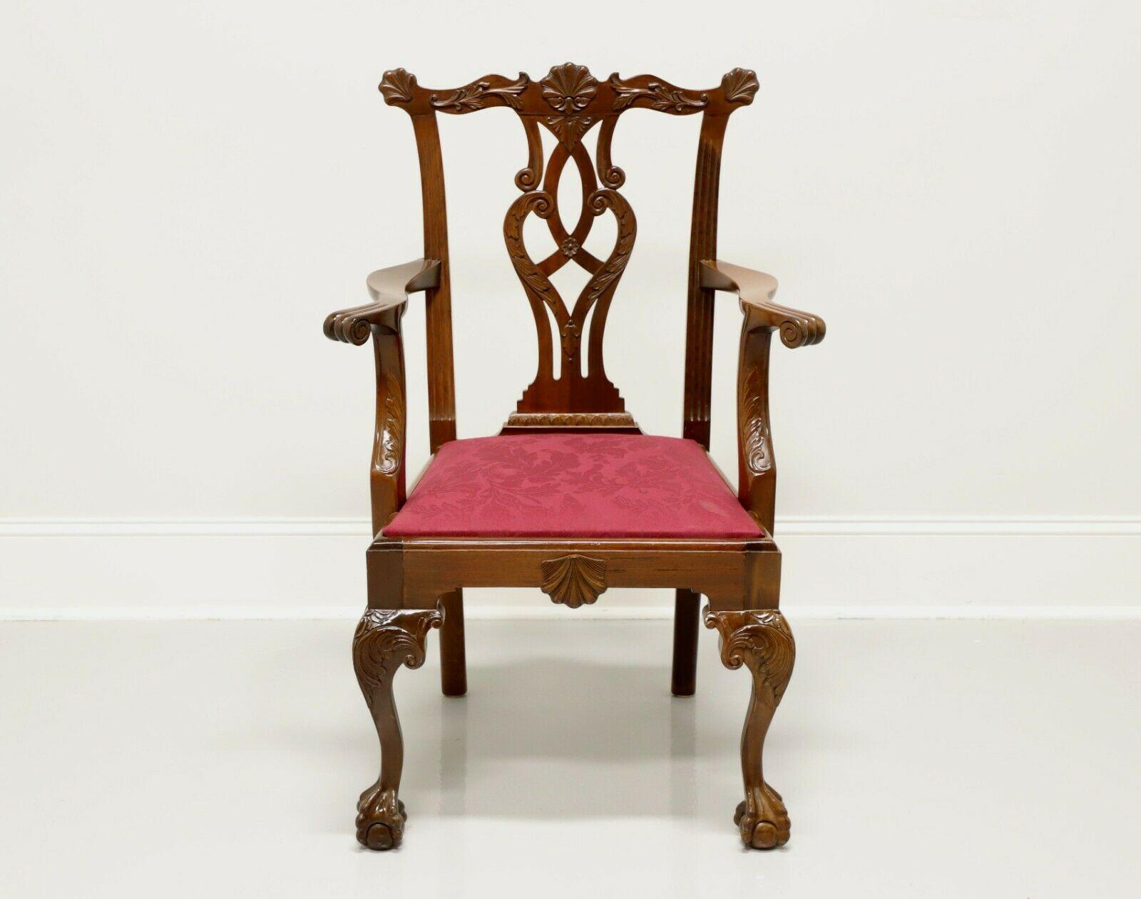 Antique Mahogany Chippendale Ball in Claw Armchair 4