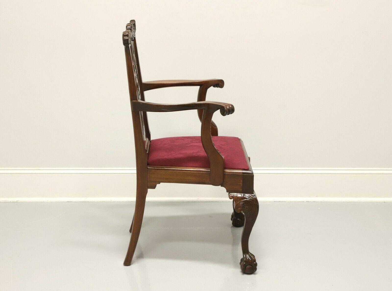 American Antique Mahogany Chippendale Ball in Claw Armchair