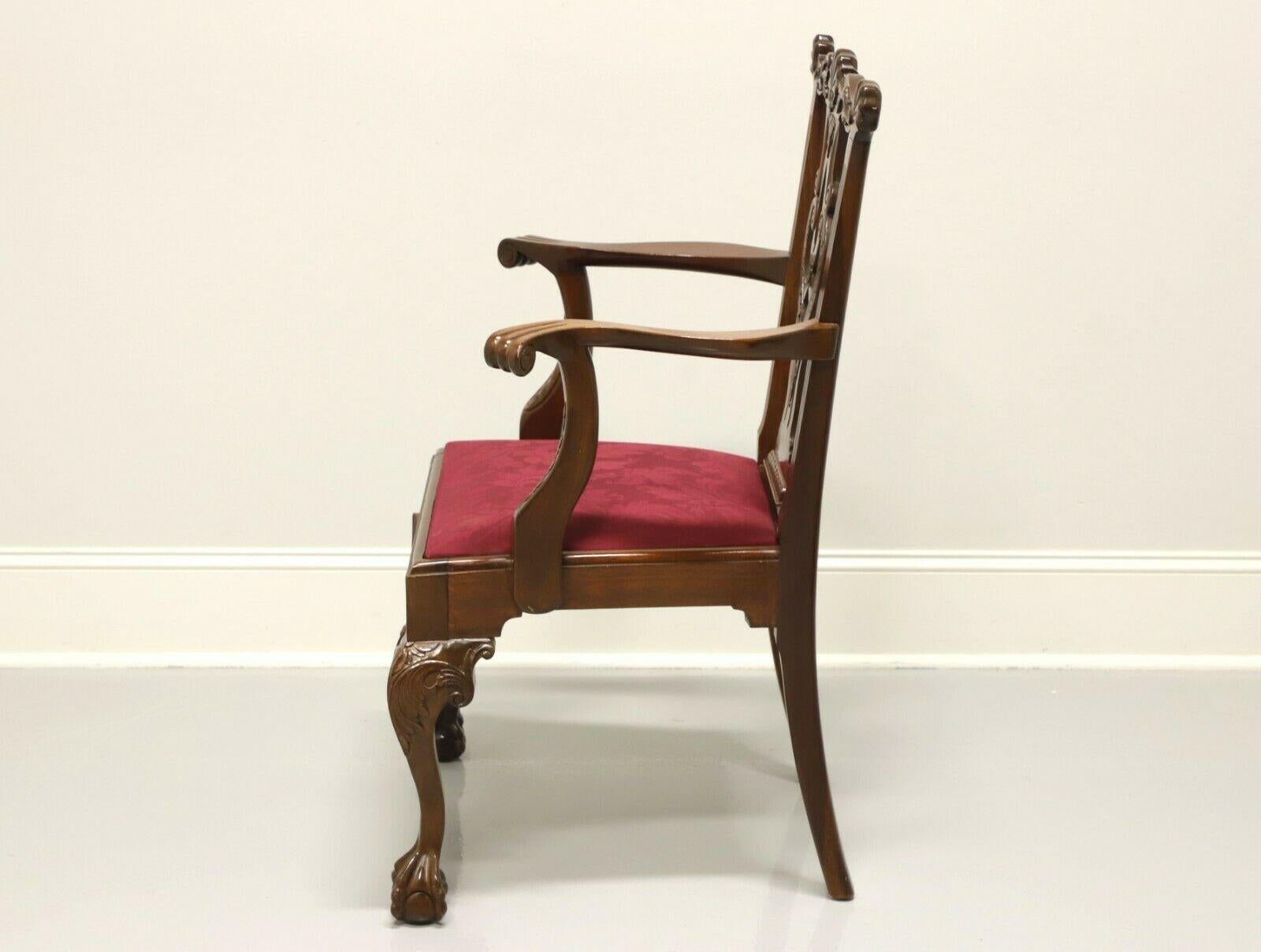 19th Century Antique Mahogany Chippendale Ball in Claw Armchair