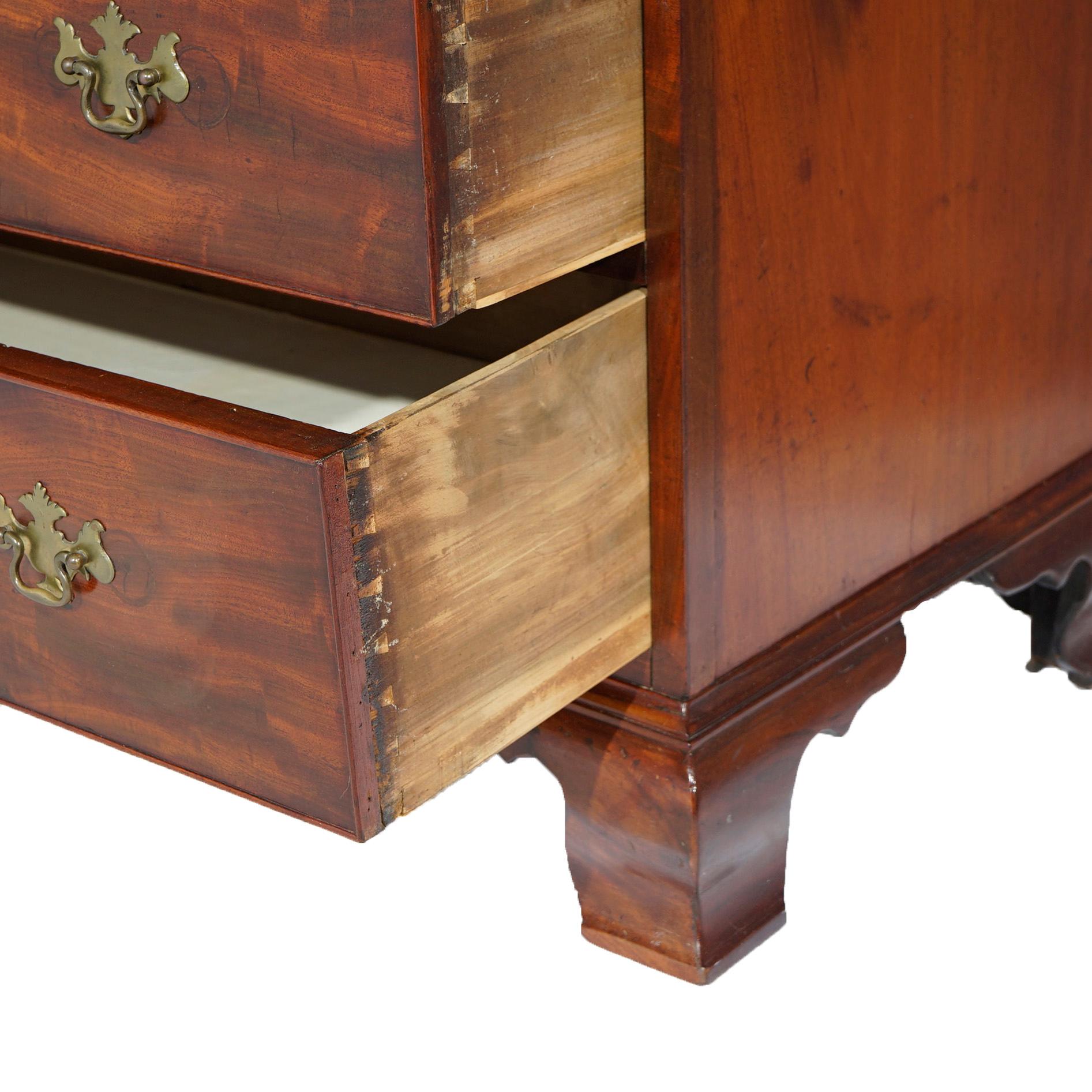 Antique Mahogany Chippendale Chest with Graduated Doors, c1820 8