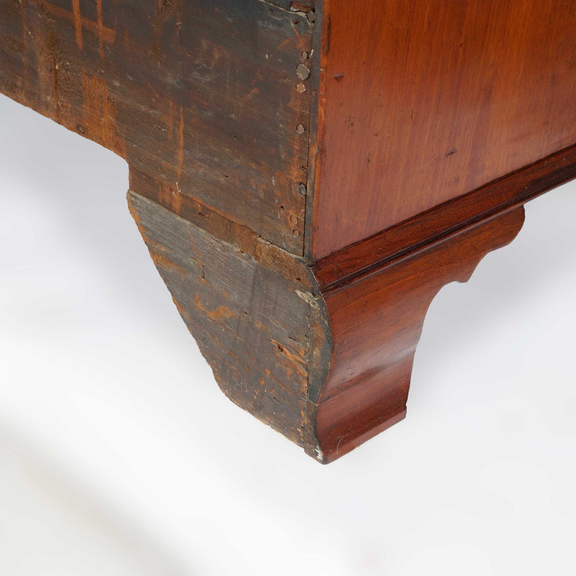 Antique Mahogany Chippendale Chest with Graduated Doors, c1820 12