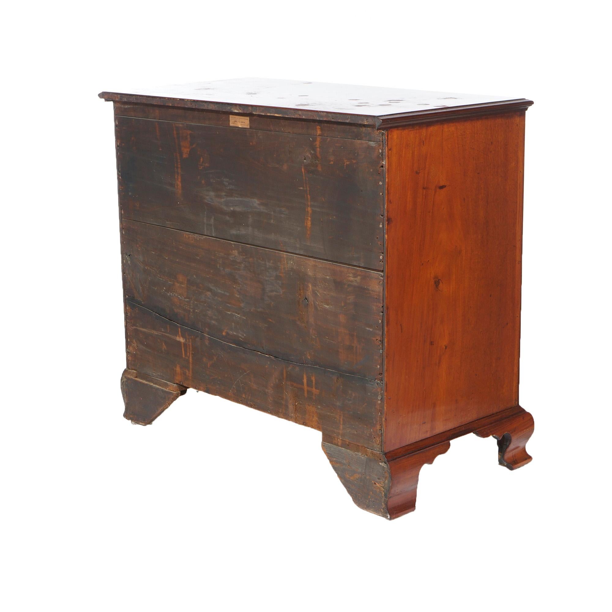 Antique Mahogany Chippendale Chest with Graduated Doors, c1820 2