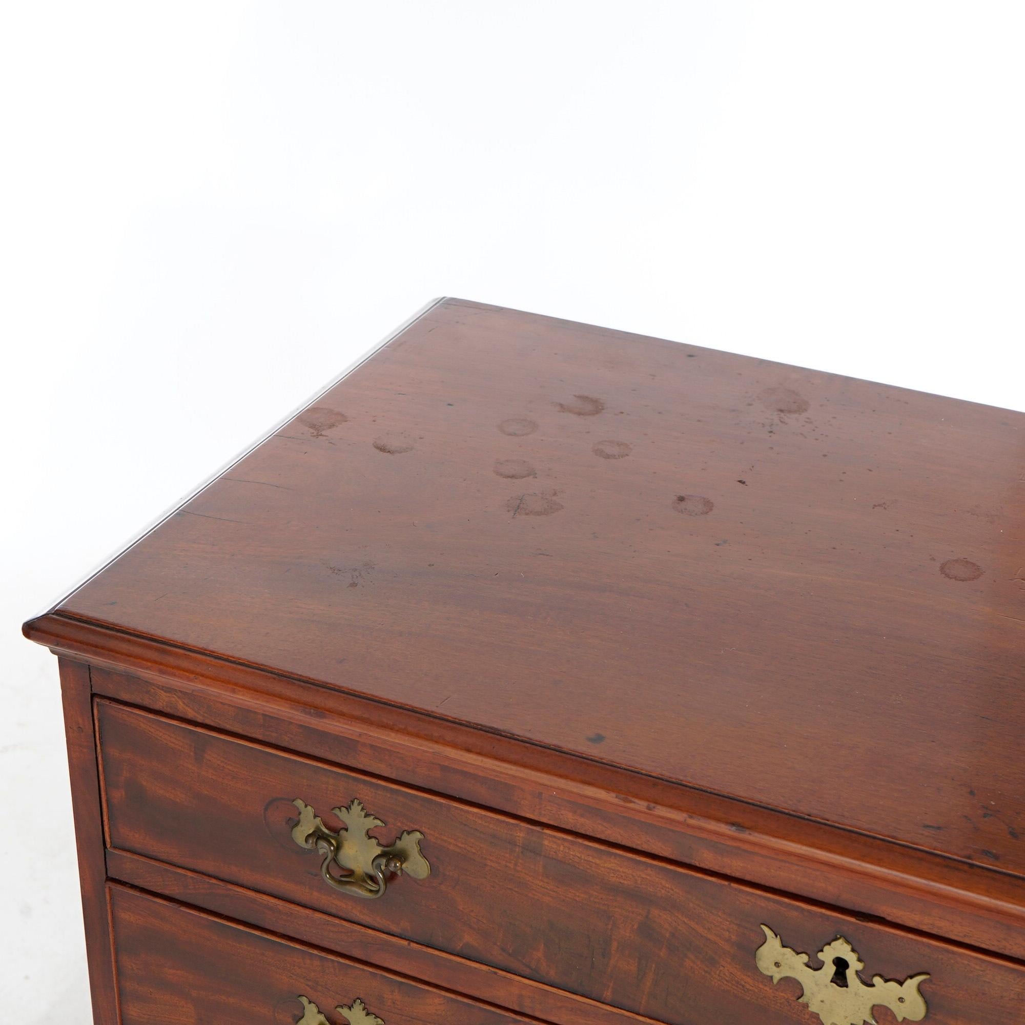 Antique Mahogany Chippendale Chest with Graduated Doors, c1820 3