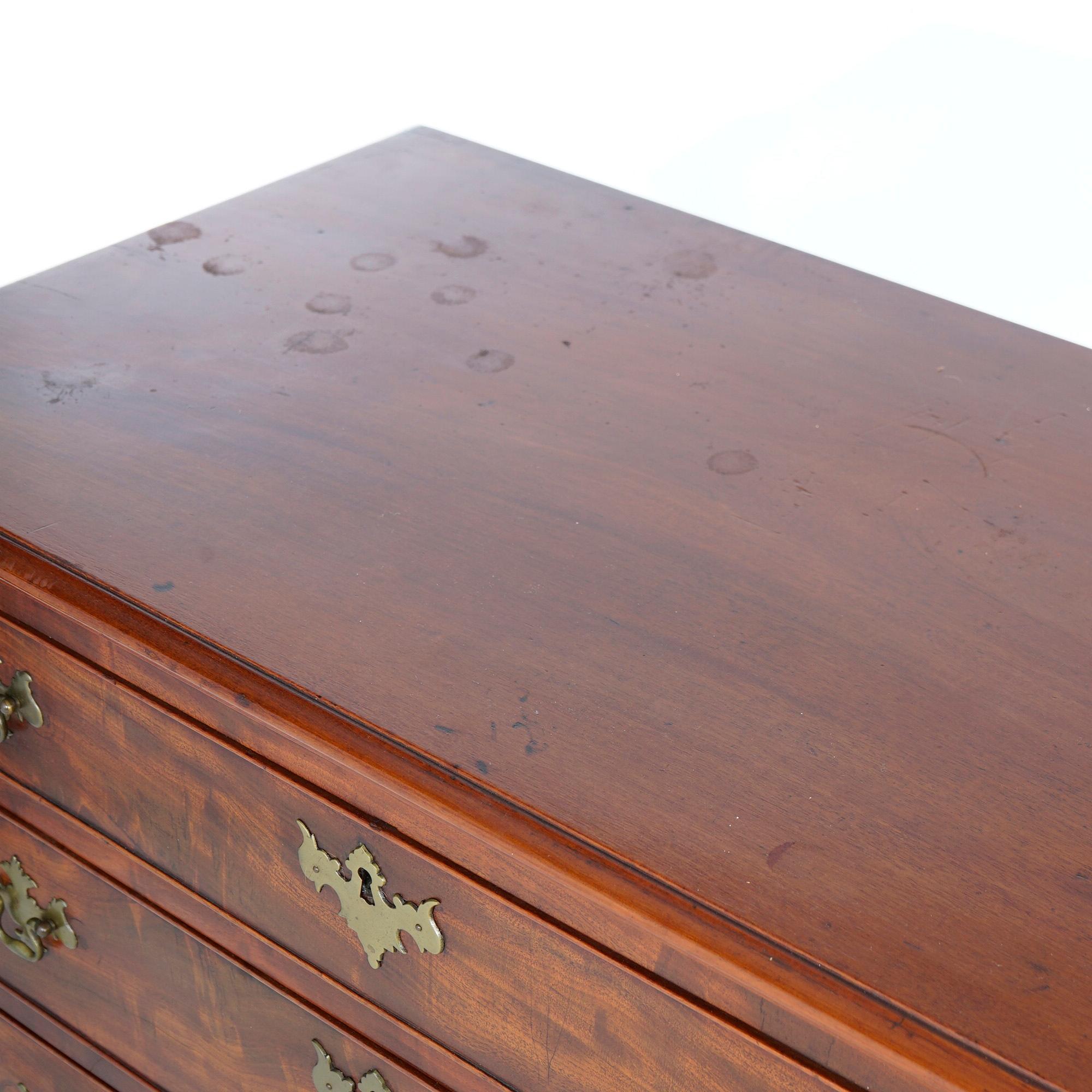 Antique Mahogany Chippendale Chest with Graduated Doors, c1820 4