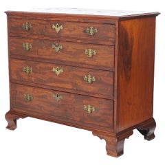 Antique Mahogany Chippendale Chest with Graduated Doors, c1820