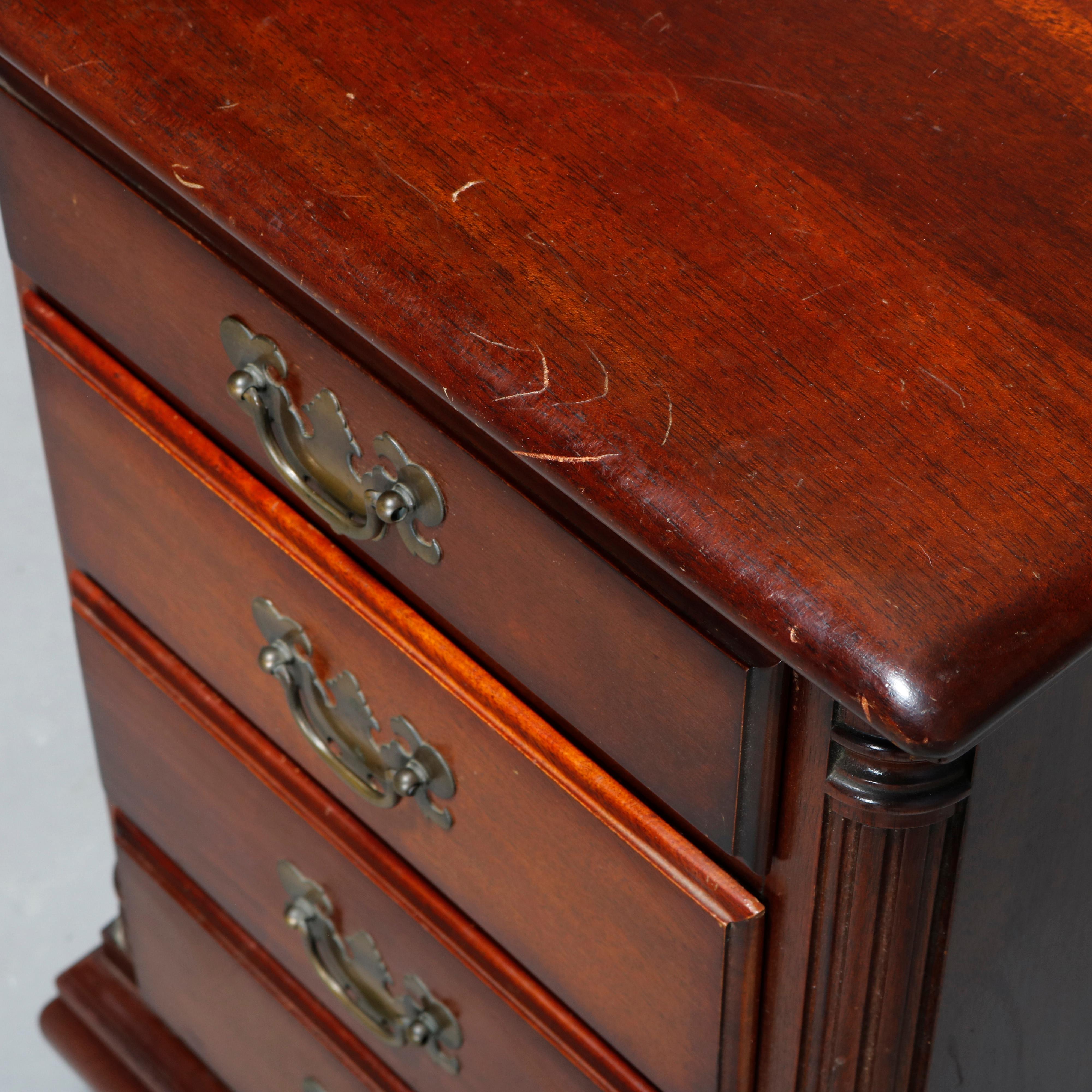 Antique Mahogany Chippendale Four-Drawer Side Stand, Circa 1930 3