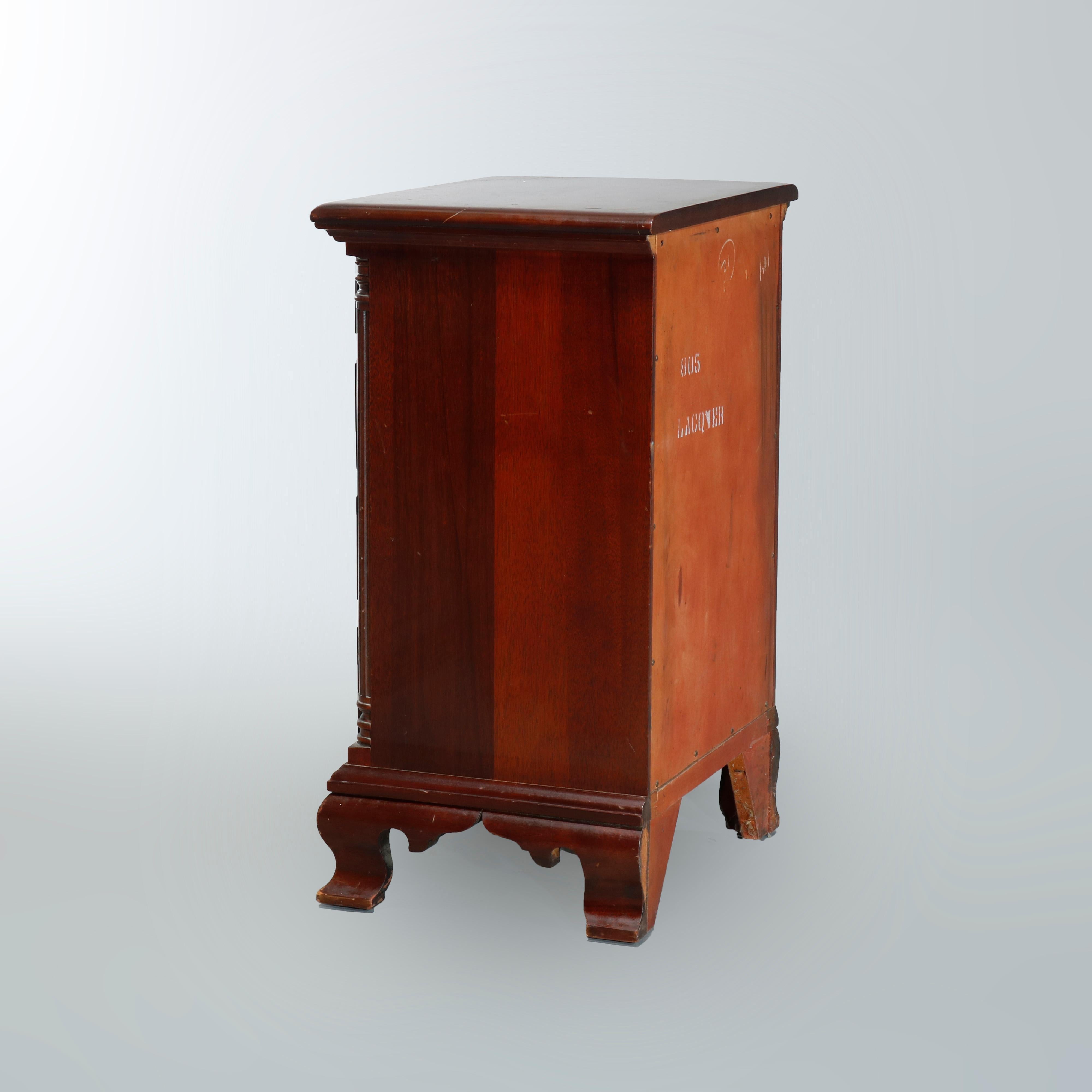 Antique Mahogany Chippendale Four-Drawer Side Stand, Circa 1930 5